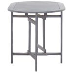 Table de jardin Gris 120x70x74 cm Bois d'acacia massif – Image 3