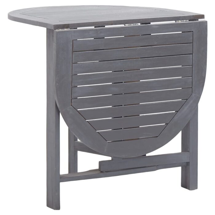 Table de jardin Gris 120x70x74 cm Bois d'acacia massif – Image 4