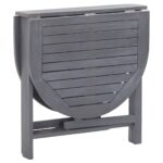 Table de jardin Gris 120x70x74 cm Bois d'acacia massif – Image 5