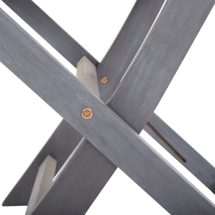 Chaises pliables d'extérieur lot de 2 Bois d'acacia solide – Image 9