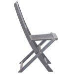 Chaises pliables d'extérieur lot de 4 Bois d'acacia solide – Image 2
