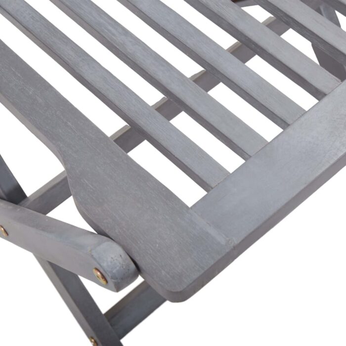 Chaises pliables d'extérieur lot de 4 Bois d'acacia solide – Image 6
