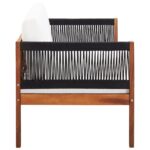 Canapé de jardin à 2 places Bois d'acacia massif – Image 2