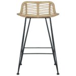 Chaises de bar lot de 2 rotin Naturel – Image 2