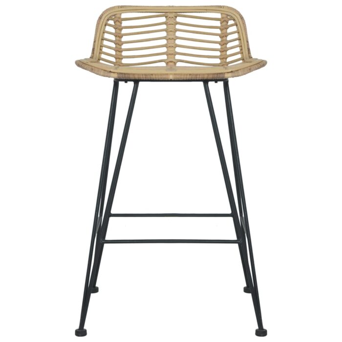 Chaises de bar lot de 2 rotin Naturel – Image 2