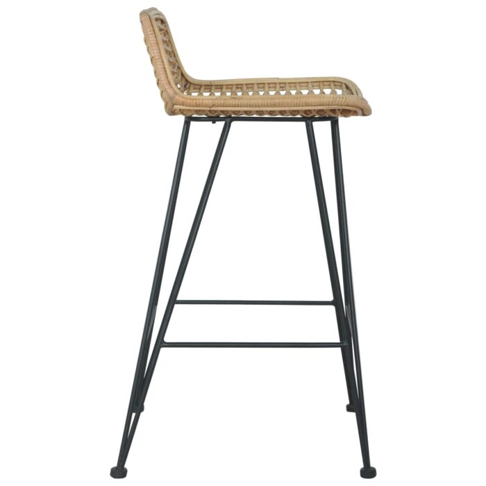 Chaises de bar lot de 2 rotin Naturel – Image 3