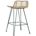 Chaises de bar lot de 2 rotin Naturel – Image 4