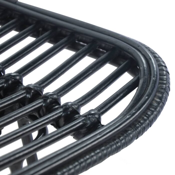 Chaises de bar lot de 2 noir Rotin – Image 5