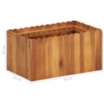 Lit surélevé de jardin 50x30x25 cm Bois massif d'acacia – Image 5