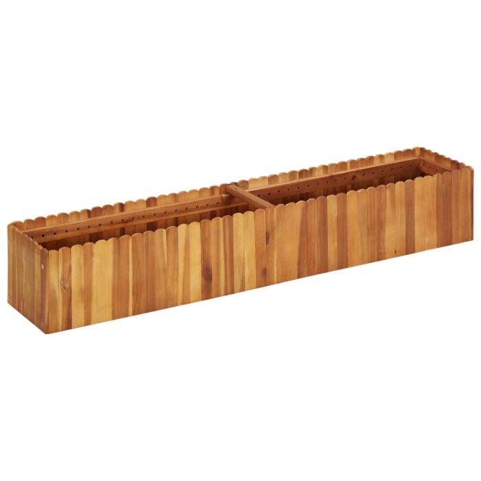 Lit surélevé de jardin 150x30x25 cm Bois massif d'acacia – Image 1