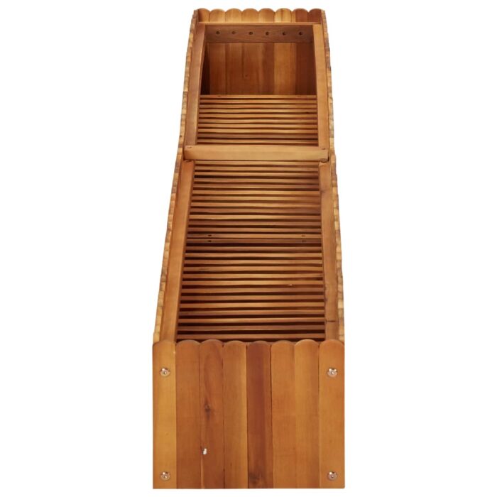 Lit surélevé de jardin 200x30x25 cm Bois massif d'acacia – Image 2