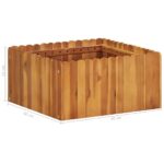 Lit surélevé de jardin 50x50x25 cm Bois massif d'acacia – Image 4
