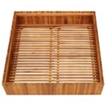 Lit surélevé de jardin 100x100x25 cm Bois massif d'acacia – Image 2