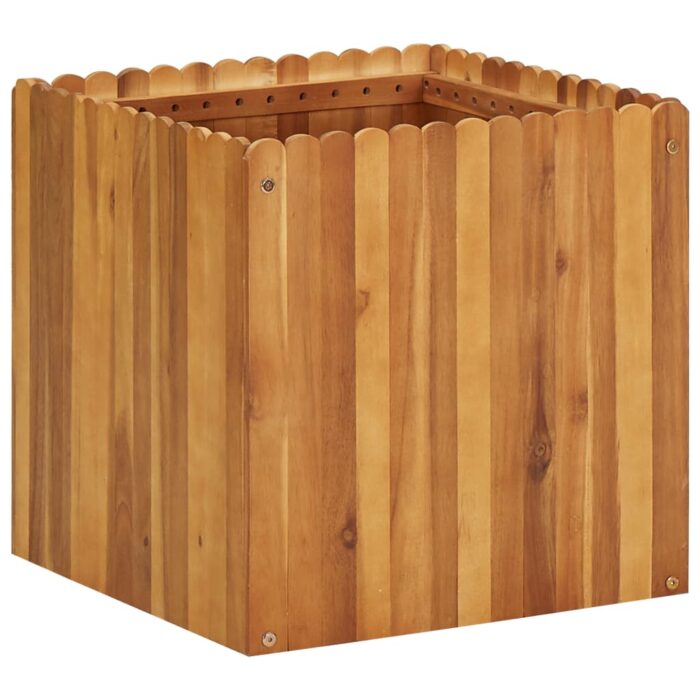 Lit surélevé de jardin 50x50x50 cm Bois massif d'acacia – Image 1