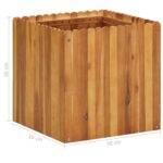 Lit surélevé de jardin 50x50x50 cm Bois massif d'acacia – Image 4