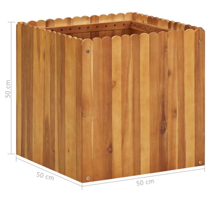 Lit surélevé de jardin 50x50x50 cm Bois massif d'acacia – Image 4