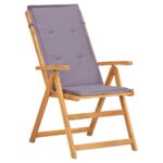 Chaises inclinables de jardin lot de 2 Bois solide d'acacia – Image 3