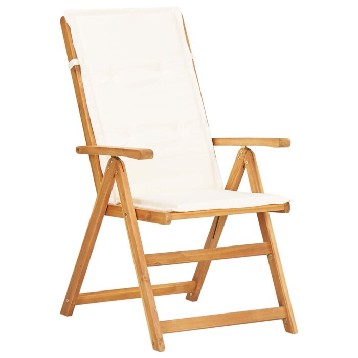 Chaises inclinables de jardin lot de 2 Bois solide d'acacia – Image 2