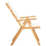 Chaises inclinables de jardin lot de 2 Bois solide d'acacia – Image 3