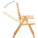 Chaises inclinables de jardin lot de 2 Bois solide d'acacia – Image 4