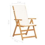 Chaises inclinables de jardin lot de 2 Bois solide d'acacia – Image 7