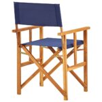 Chaises de metteur en scène lot de 2 Bois massif d'acacia bleu – Image 4