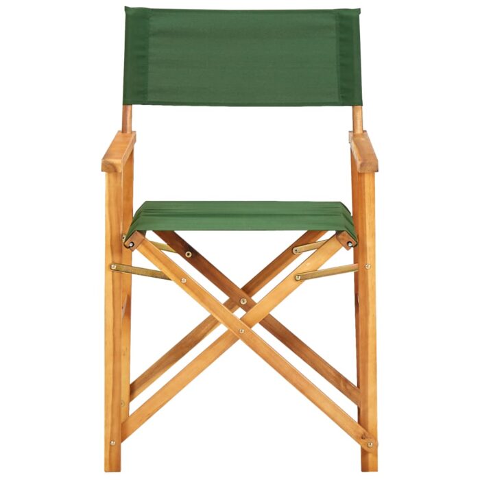 Chaises de metteur en scène lot de 2 bois massif d'acacia vert – Image 2