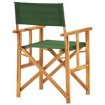 Chaises de metteur en scène lot de 2 bois massif d'acacia vert – Image 4
