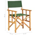 Chaises de metteur en scène lot de 2 bois massif d'acacia vert – Image 8