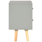 Tables de chevet 2 pcs Gris 40 x 30 x 50 cm Pin massif – Image 4