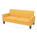 Ensemble de canapés 2 pcs Tissu Jaune – Image 6