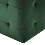 2 pcs Poufs Vert 30 x 30 x 30 cm Tissu velours – Image 4