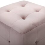 2 pcs Poufs Rose 30 x 30 x 30 cm Tissu velours – Image 3