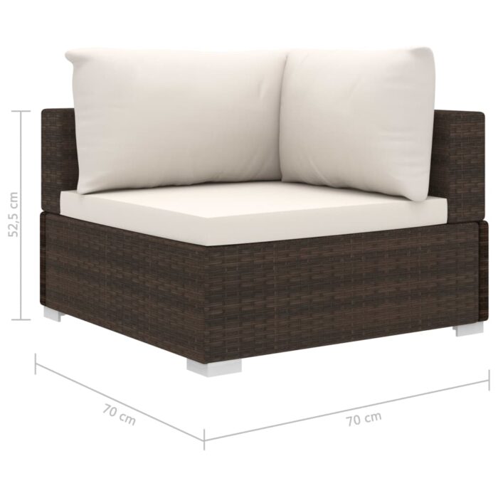 VXL8719883724966_g_en_hd_6.jpg Salon de jardin 4 pcs avec coussins Résine tressée Marron – Image 6
