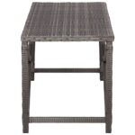 Banc de jardin 120 cm Résine tressée Gris – Image 2