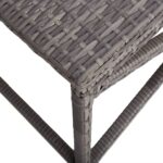 Banc de jardin 120 cm Résine tressée Gris – Image 3
