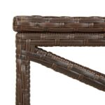 Banc de jardin 120 cm Résine tressée Marron – Image 4