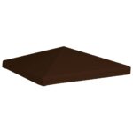 Toile supérieure de gazebo 310 g/m² 3x3 m Marron – Image 3