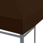 Toile supérieure de gazebo 310 g/m² 3x3 m Marron – Image 4