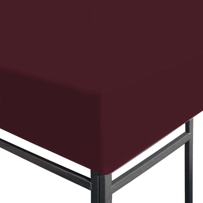 Toile supérieure de gazebo 310 g/m² 3x4 m Bordeaux – Image 4
