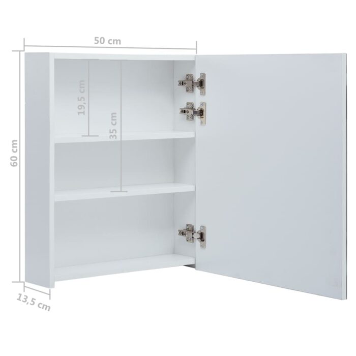 Armoire de salle de bain à miroir LED 50x13,5x60 cm – Image 6
