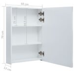 Armoire de salle de bain à miroir LED 50x13x70 cm – Image 6