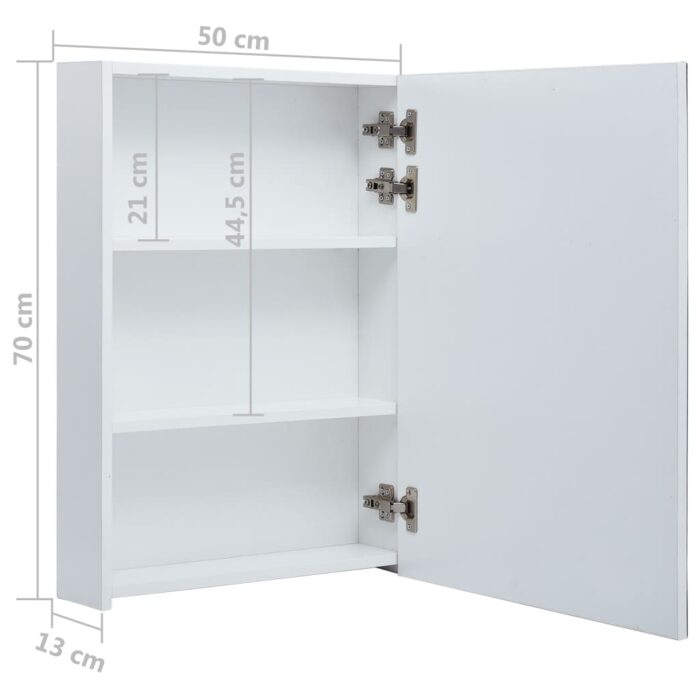 Armoire de salle de bain à miroir LED 50x13x70 cm – Image 6