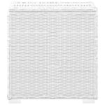 Chaise longue avec coussin et table à thé rotin Blanc – Image 8