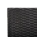 Banc de jardin avec coussins 176 cm Noir Résine tressée – Image 7