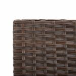 Banc de jardin avec coussins 176 cm Marron Résine tressée – Image 7