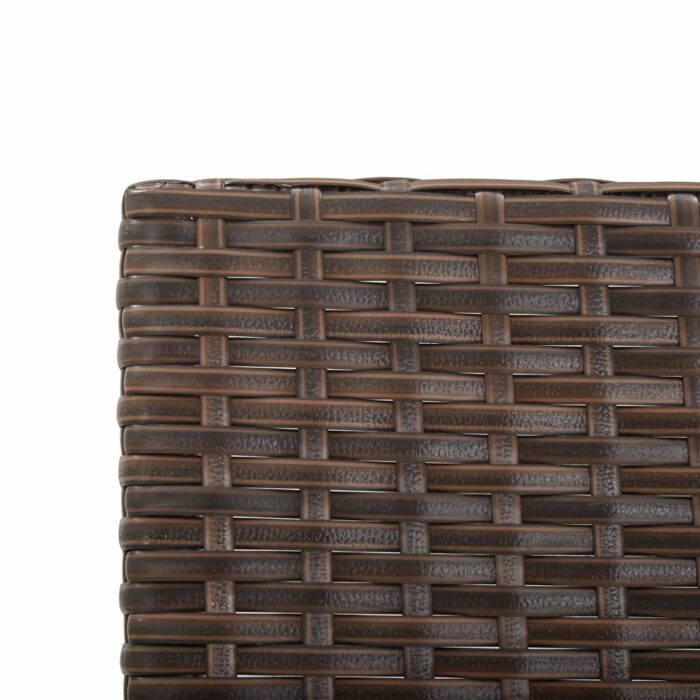 Banc de jardin avec coussins 176 cm Marron Résine tressée – Image 7