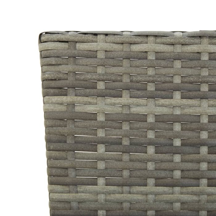Banc de jardin avec coussins 176 cm Gris Résine tressée – Image 7