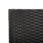 Banc de jardin avec coussins 176 cm Noir Résine tressée – Image 7