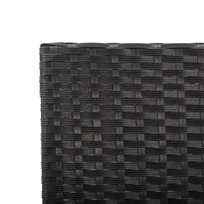 Banc de jardin avec coussins 176 cm Noir Résine tressée – Image 7